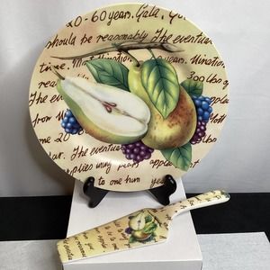 Cake plate and server